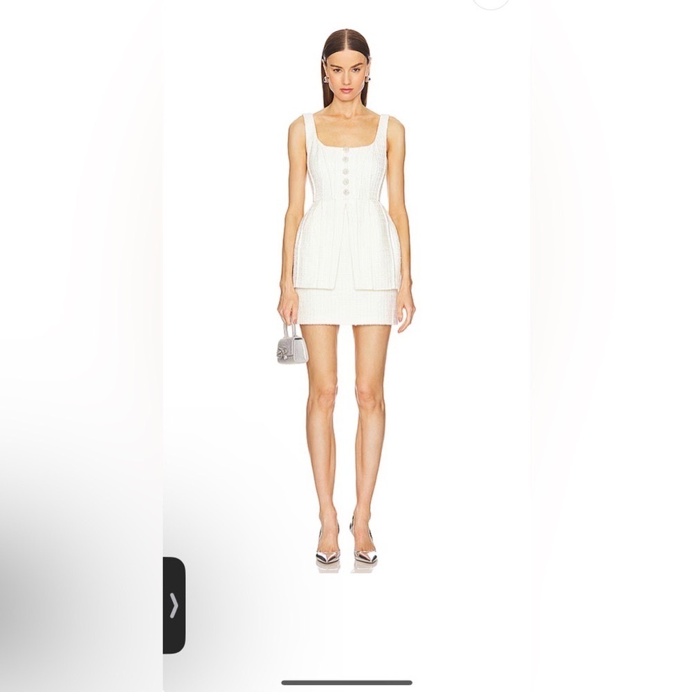 Self-Portrait White Mini Dress